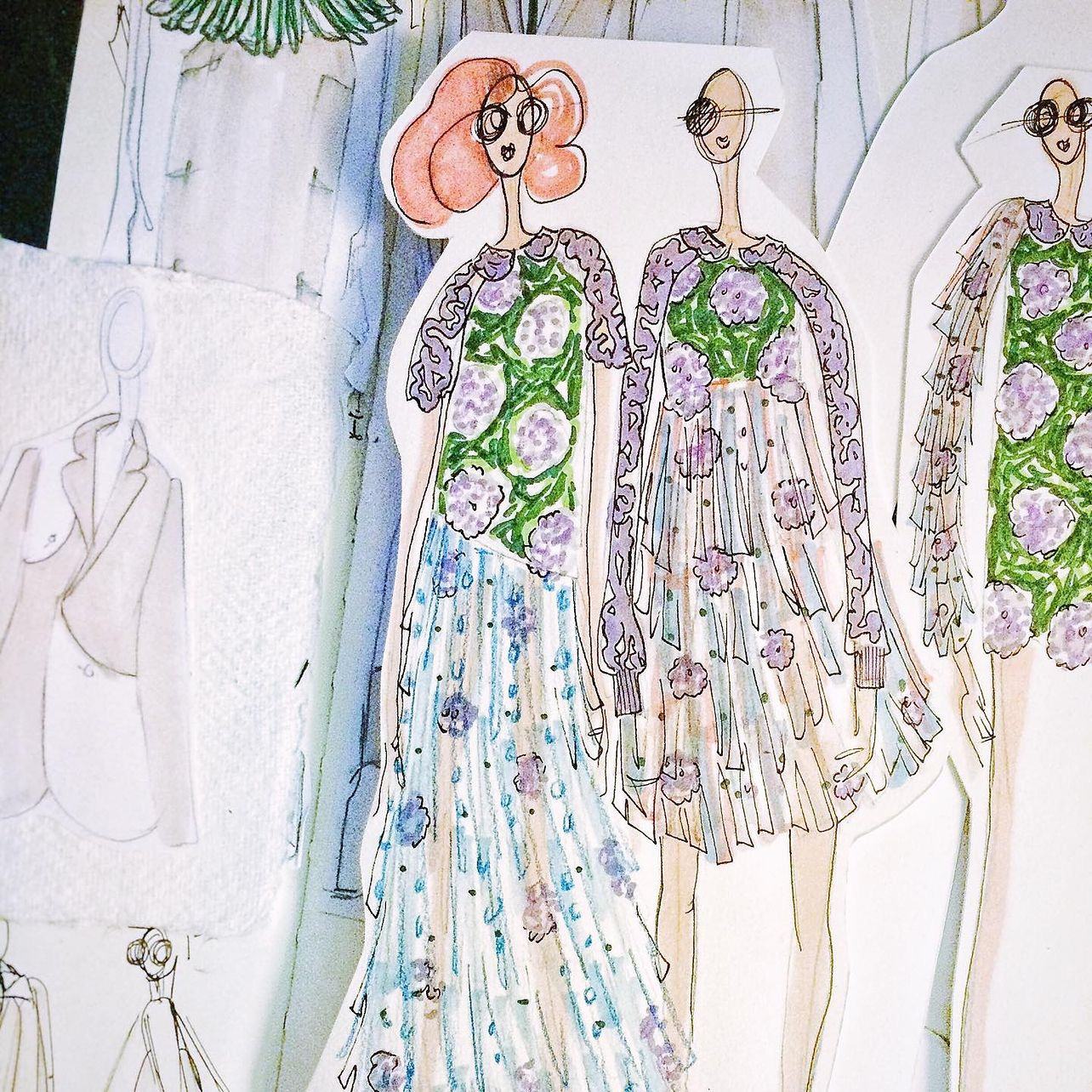 Croquis for the Ali Rose label